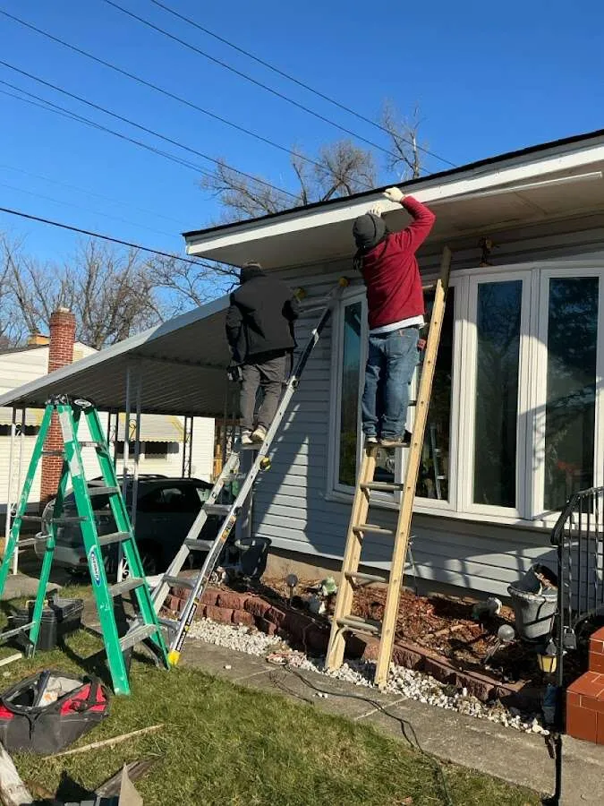 Restoration crew performing exterior repair in Hillcrest